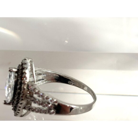 STAUER Designer Sterling Silver Mirador Marquise Cut Cubic Zirconia Ring - sz 6 - Picture 5 of 10